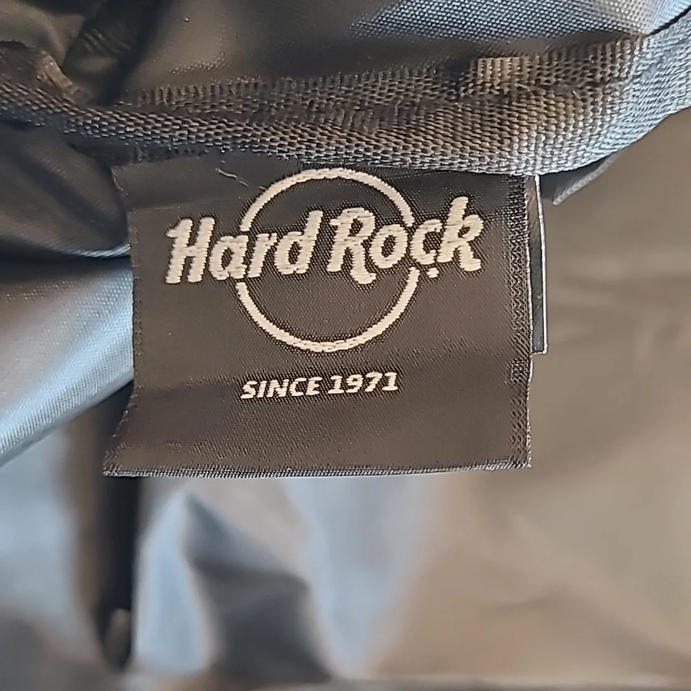 Hard Rock Graphic Backpack Logo Brand Hand Bag Adjustable Straps Bookbag Retro
